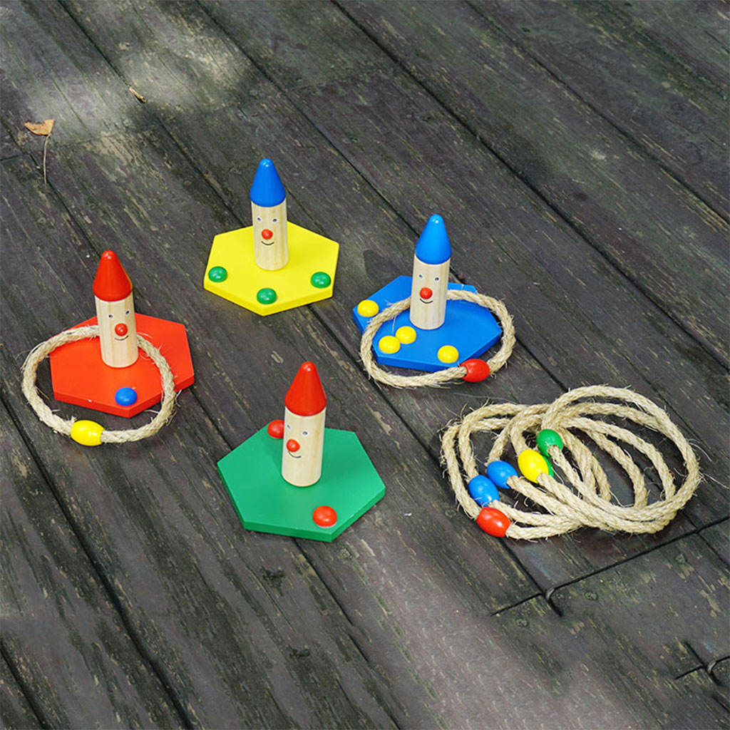 Wooden with Circle Stand Math Learning Educational Outdoor Toys Lawn Game