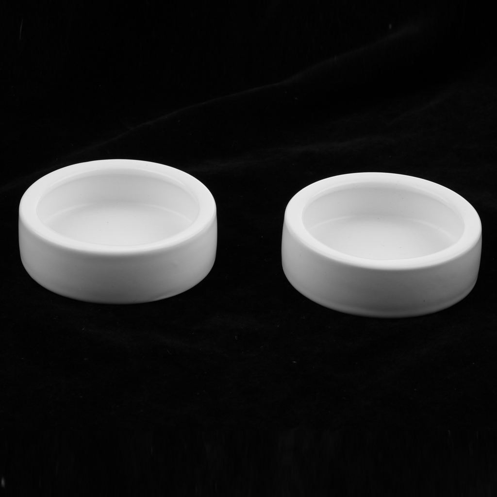 2xSmooth Ceramic Feeder Water Food Worm Bowl Dish For Reptile Lizard Gecko Snake