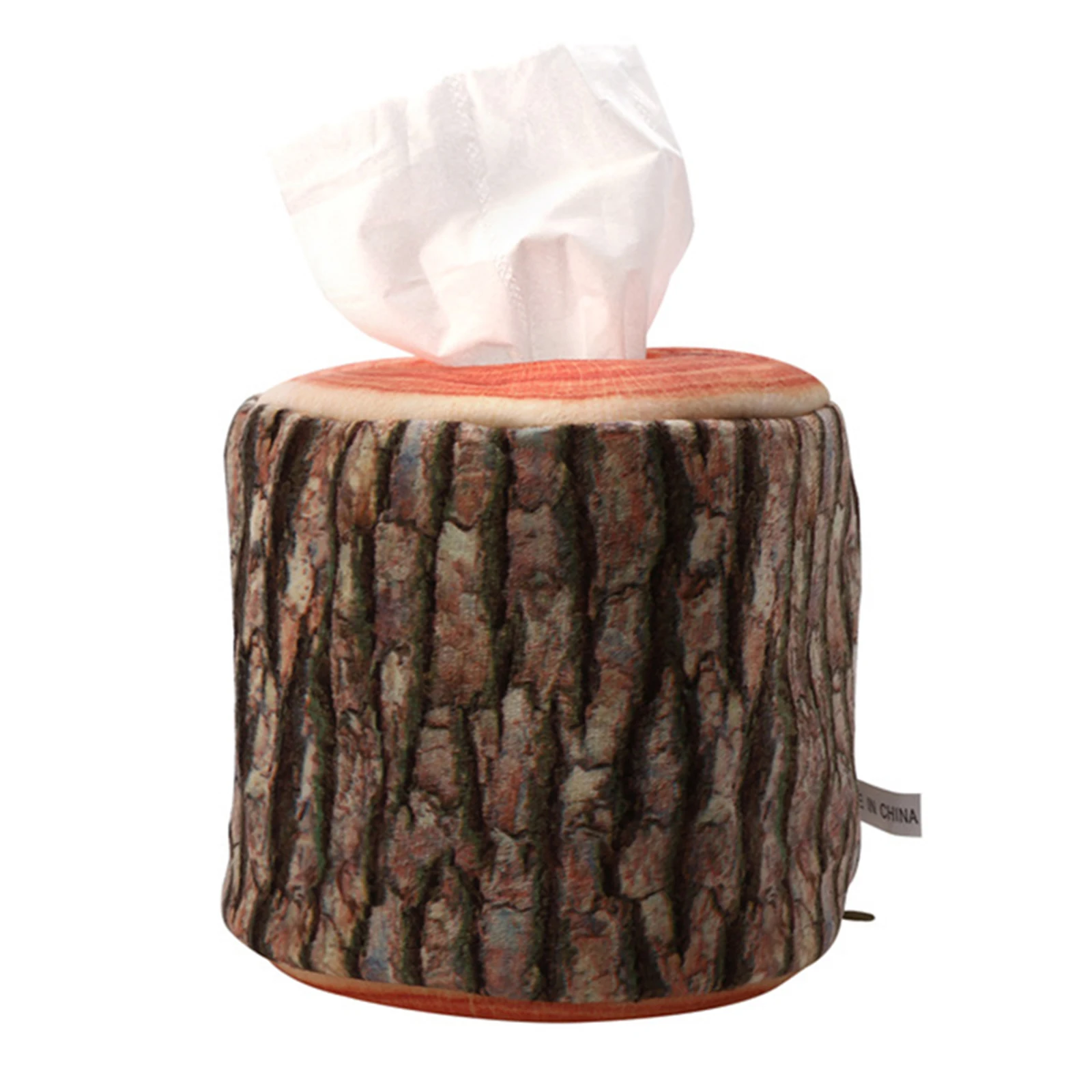 Premium Tree Bark Tissue Box Napkin Holder Paper Cover for Car Camping Table