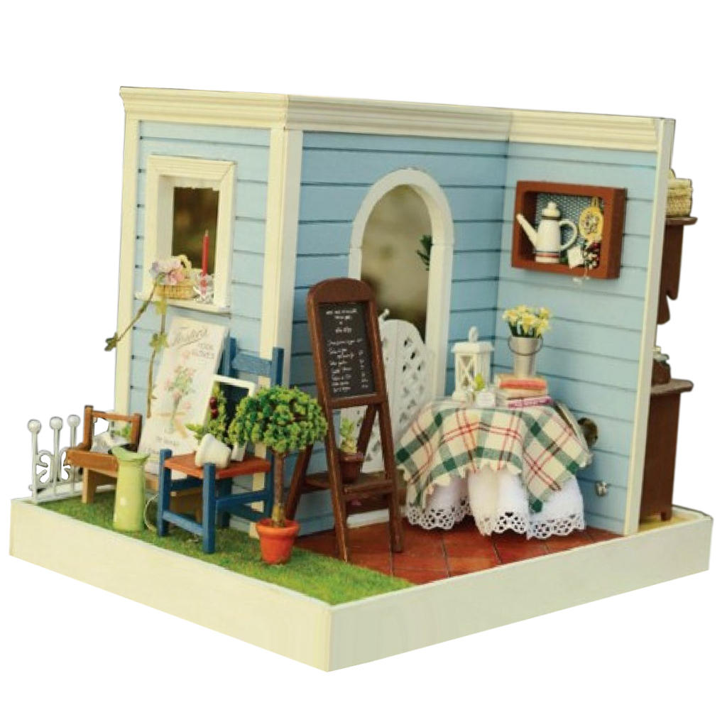 1/24 DIY Handcraft Miniature Project Sweet Wooden Two-Sided Doll House Baking House