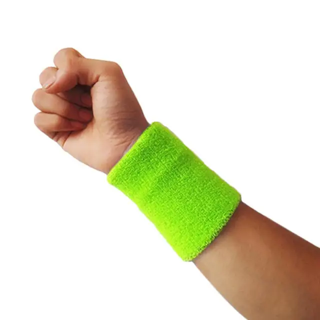 Acheter 1x unisexe tissu éponge coton bandeau sport poignet Tennis Yoga  sueur bracelet