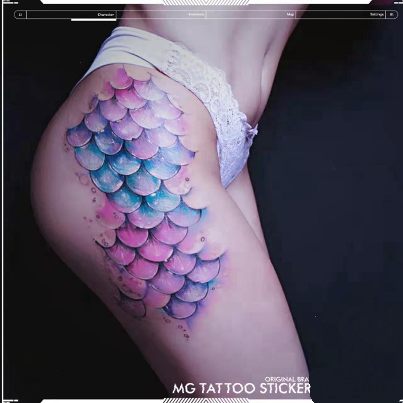 Best of Sexy Waterproof Temporary Tattoos Stickers Female Mermaid Fish Scales Watercolor Art Fake Tattoo Seaside Vacation Fashion Tattoo Reviews & Tips