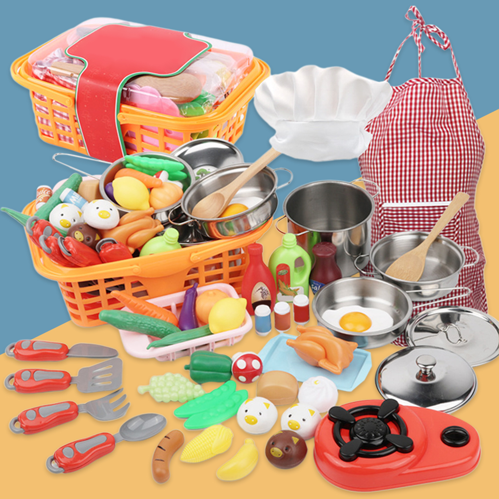 42pcs Deluxe Kids Pretend Play Kitchen Chef Set, Baking Toys Set for Toddlers Boys Girls