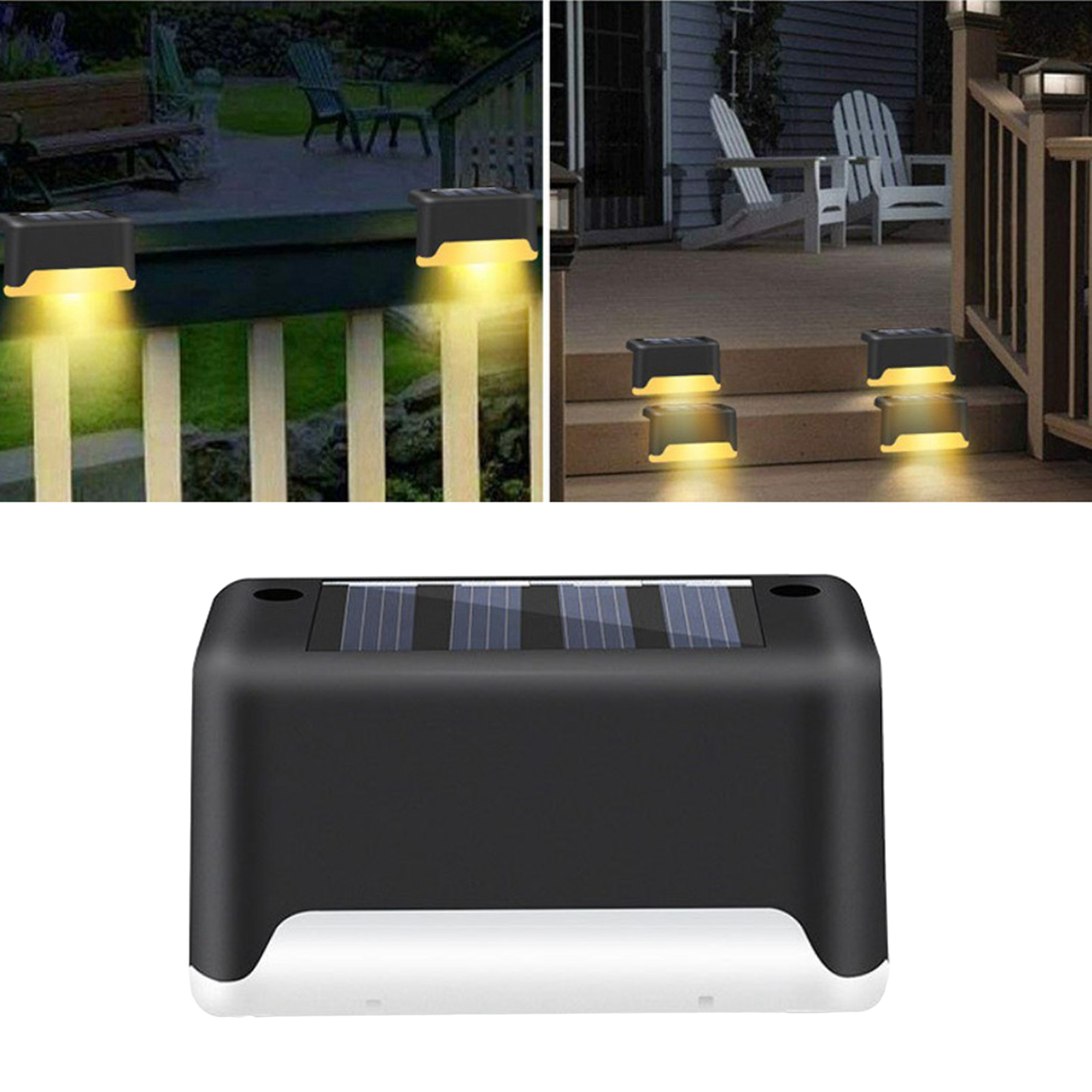 Solar Powered Step Light, Waterproof Led Solar Fence Lamp For Patio For Stairs,Walkways,Patio Solar Powered Step Light, Waterproof Led Solar Fence Lamp For Patio For Stairs,Walkways,Patio