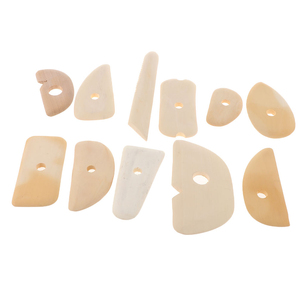 11 Pieces Easy Use Safe Cutters Clay Art Shaping Tools Wooden Cutter /Scraper For Handmade Crafts DIY