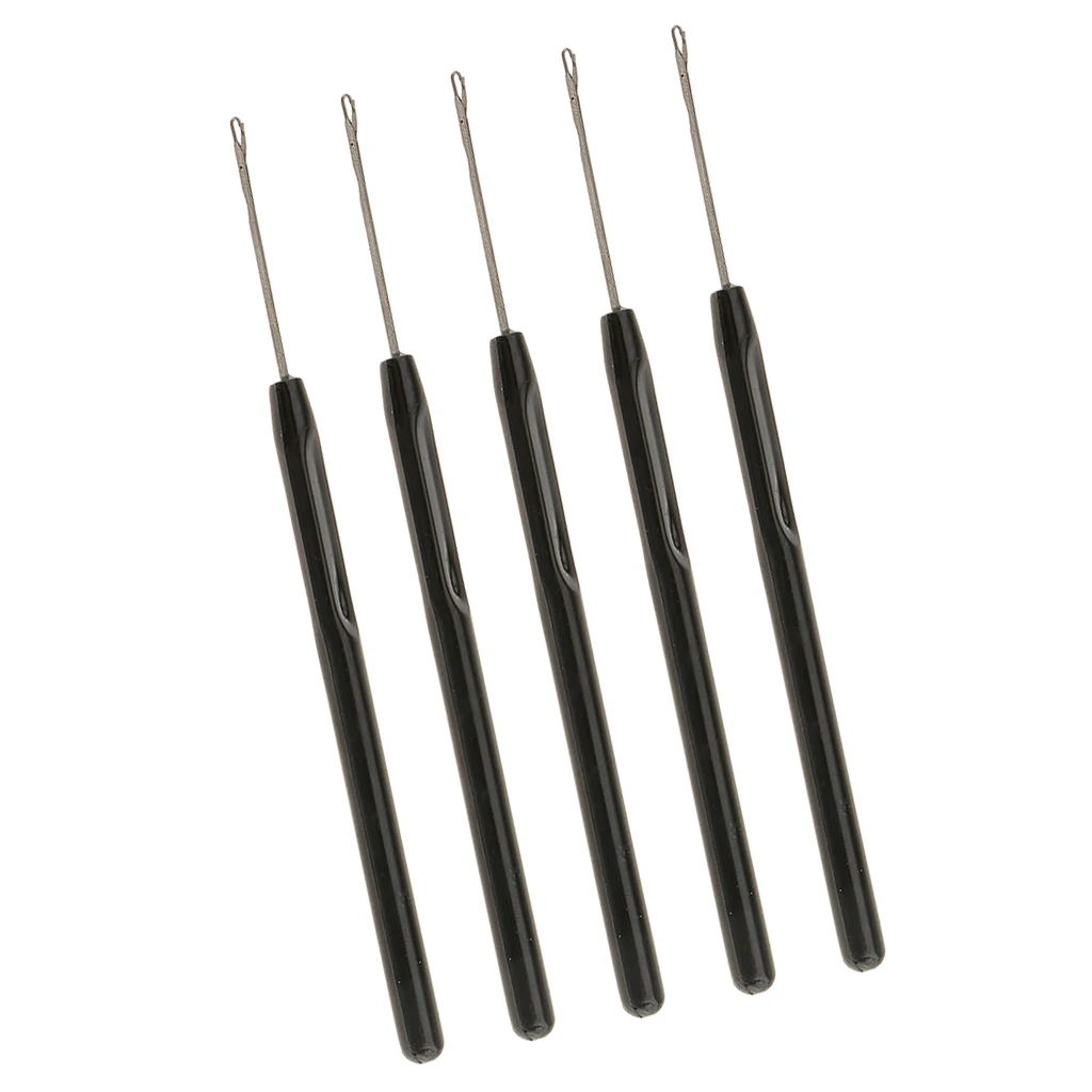 5 Professional Pulling Hook Loop  Micro  Hair Extensions Tool Kit