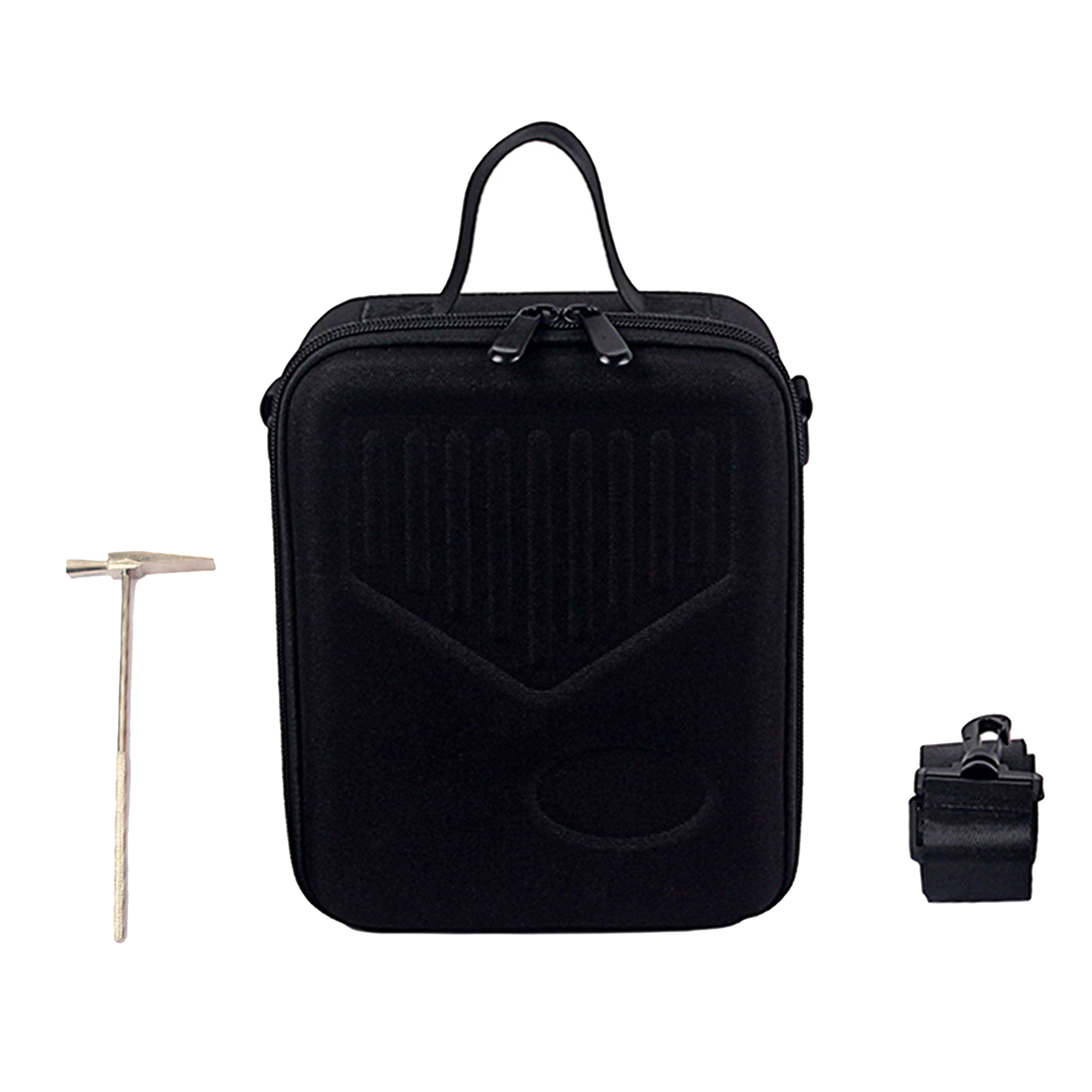 Portable 17 Keys Kalimba Storage Case with Tuning Hammer Waterproof Black