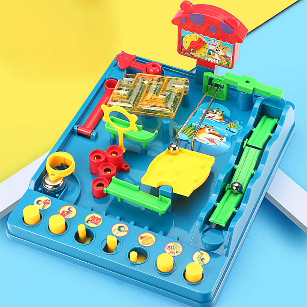 Marbles Puzzle Maze Toys Children Maze Track Family Board Game Thinking Logical Hand-Eye Coordination Motor Skills Sensory Toy