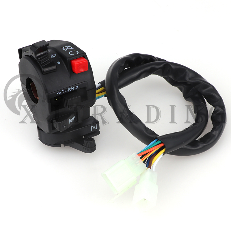 1 Stück Motorrad Lenkersc halter Baugruppe Multifunktions-Links blinker Hupe Start Choke Startersc halter für 7/8 "22mm ATV/Quad – Detail 5
