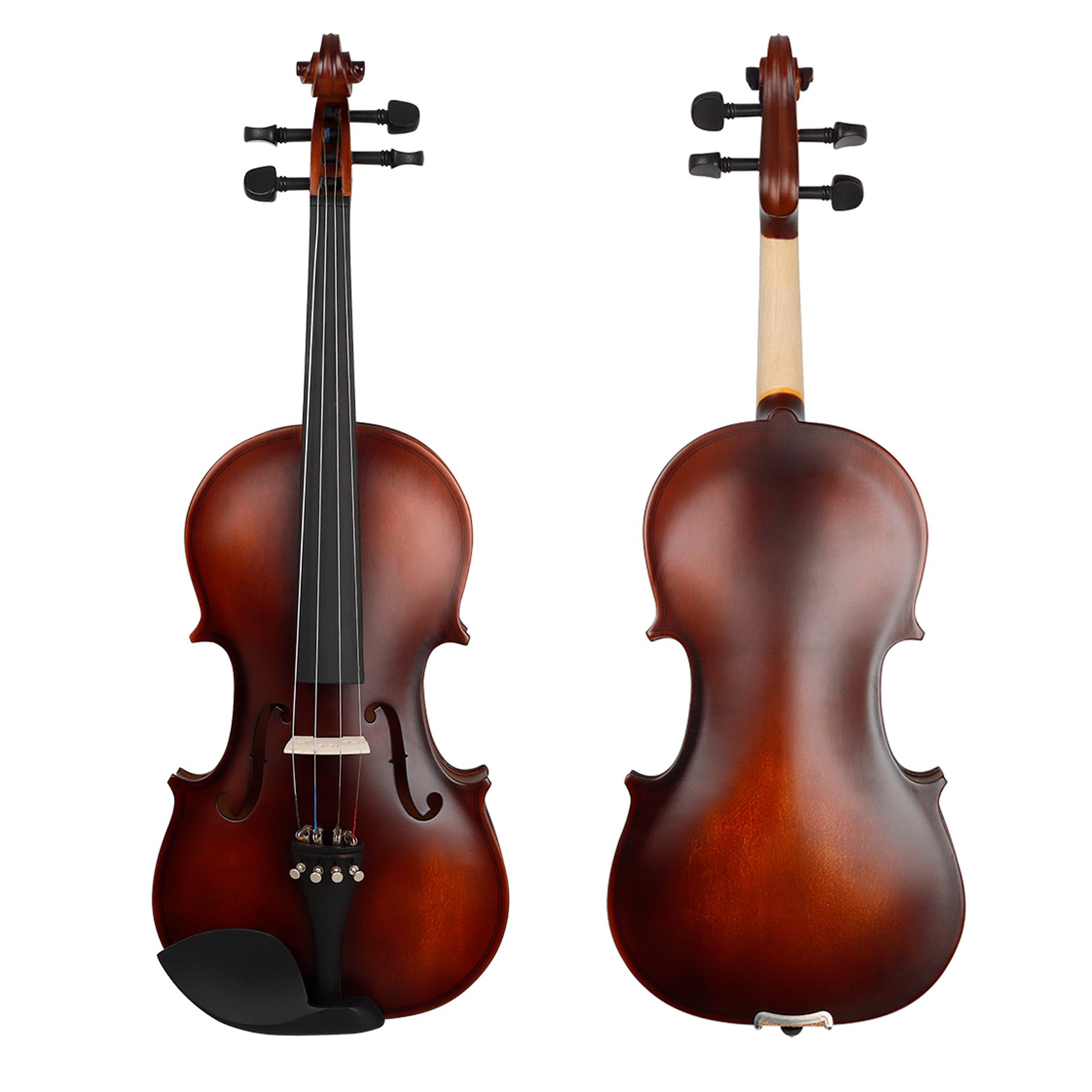 4/4 Full Size Vintage Acoustic Violin Practice Fiddle with Case & Bow for Beginner Kids String Instrument Violin Set