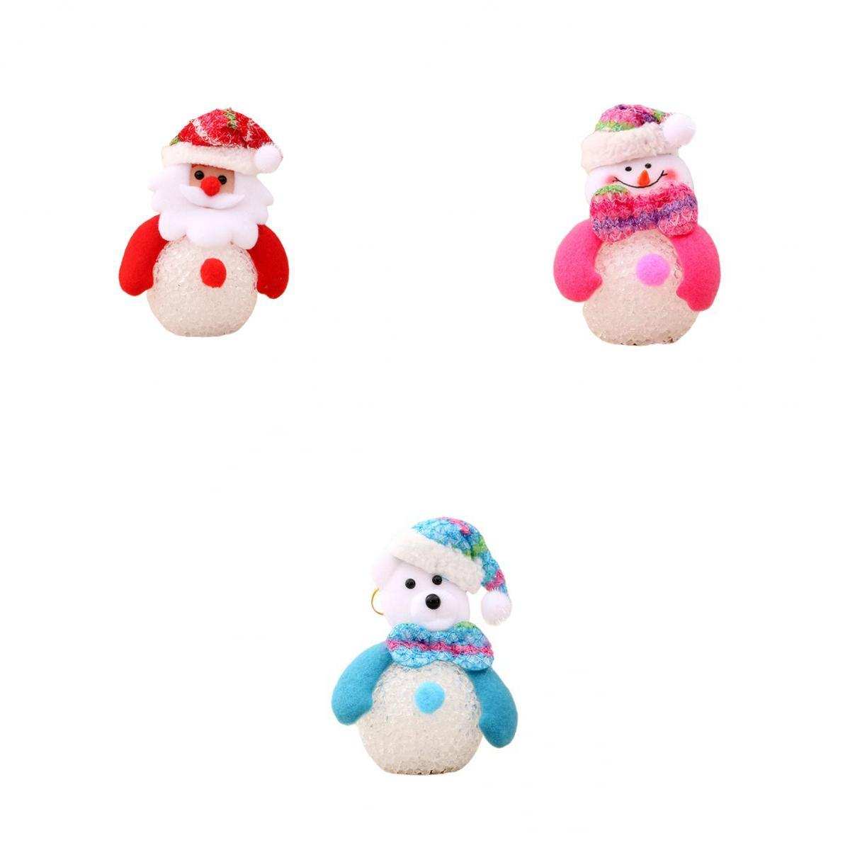 3x Cute Christmas Chubby Doll Hanging Decoration for Door Holiday Decor