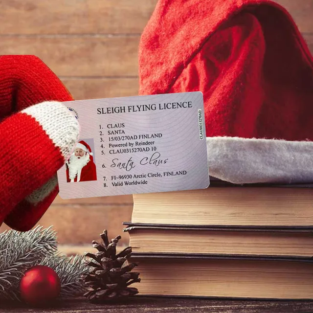 Faire-part - invitation,Faux permis de conduire Santa Claus,carte de vœux, cadeau de noël,permis de vol,manchette - Santa Claus 8 - Cdiscount  Beaux-Arts et Loisirs créatifs