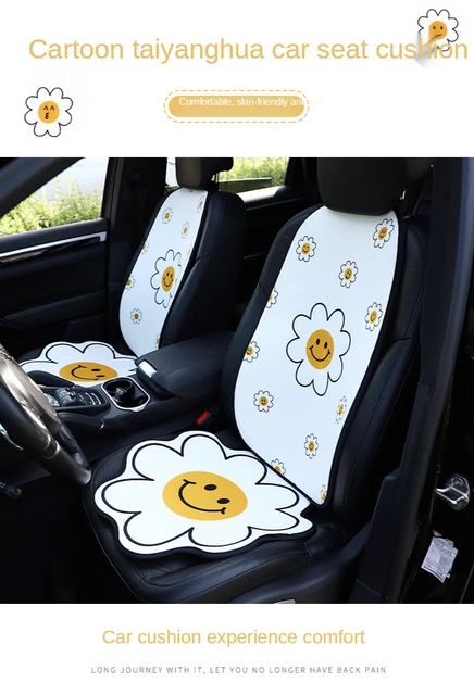 2023 Cartoon Flower Daisy Car Seat Cushion Cover Plush Winter