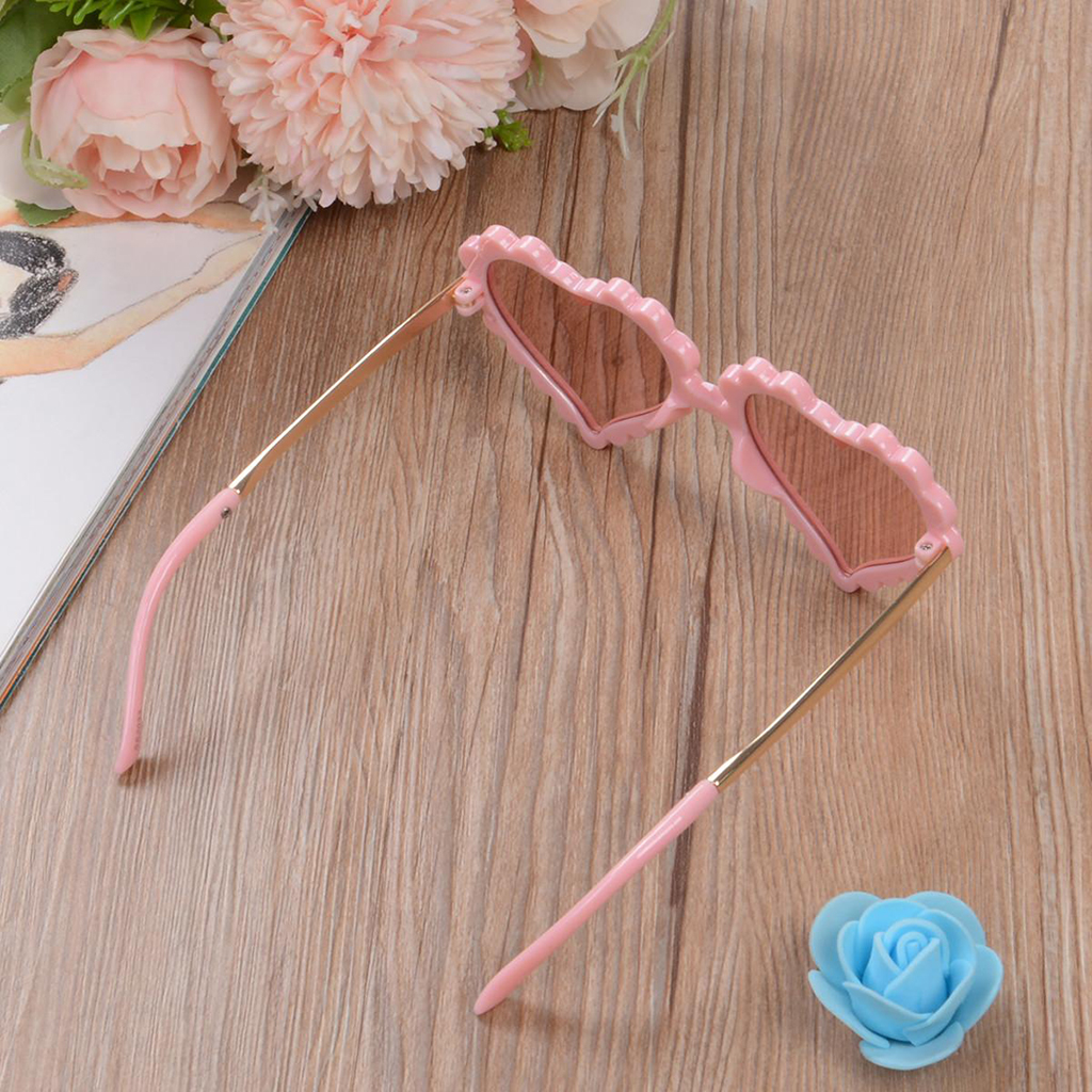 Plastic Sunglasses Heart Shaped Eyeglasses Eyeware Sun Glasses for Kids 3-6 Years Old