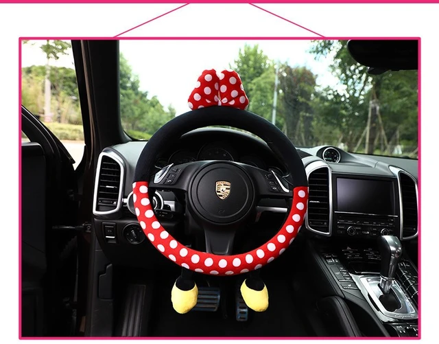 Mickey Mouse Car Steering Wheel Covers PP982 Faux Leather Cover for Car Steering  Wheel Artificial in 2023