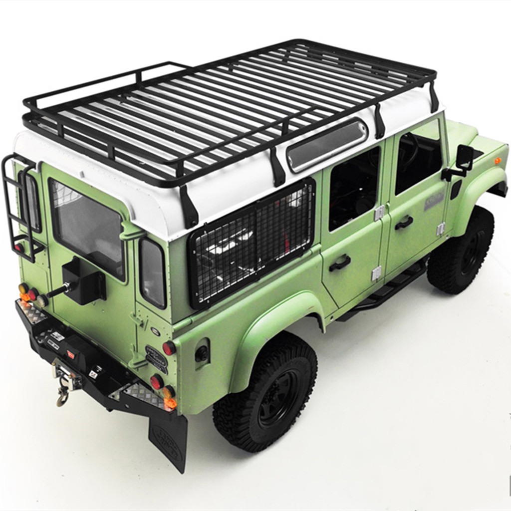 1/10 Roof Rack & Round 6LED Lights Kits for Traxxas 4 RC Crawler Accessory
