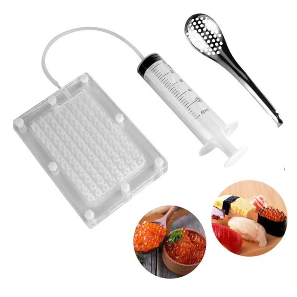 Professional 96-Hole Molecular Caviar Maker Gourmet Fish Roe Sauce Strainer Caviar Filter Spherification Dropper Cuisine Tools