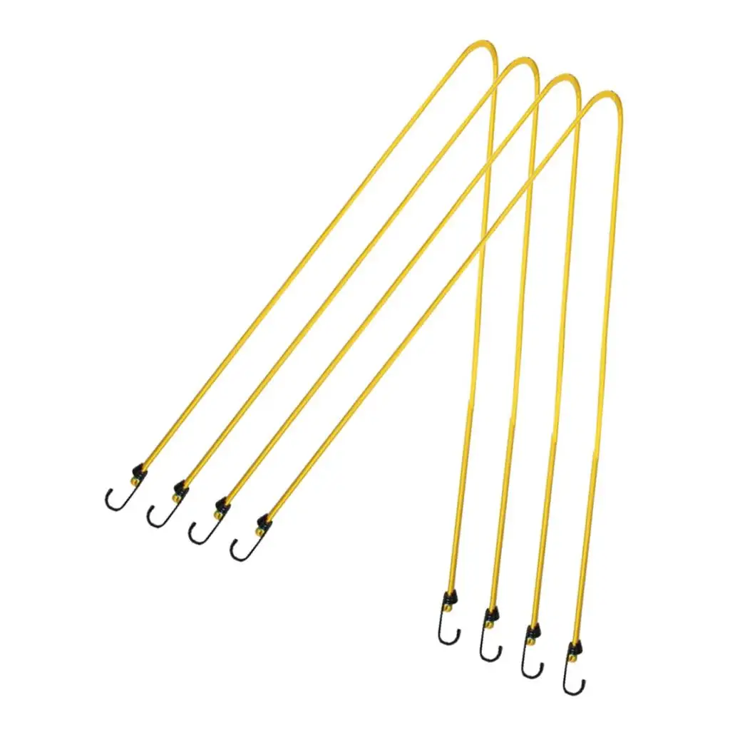 4 Pieces Heavy Duty Strong Elastic Bungee Rope Shock Cord Luggage Strap