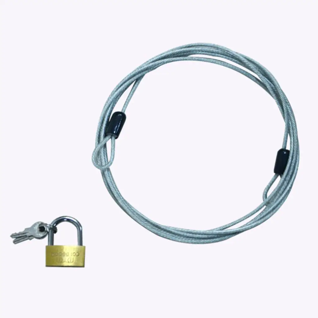 Braided Steel Car Motocycle Cover Cable with Laminated Steel Padlock, 70cm Cable Wide Lock