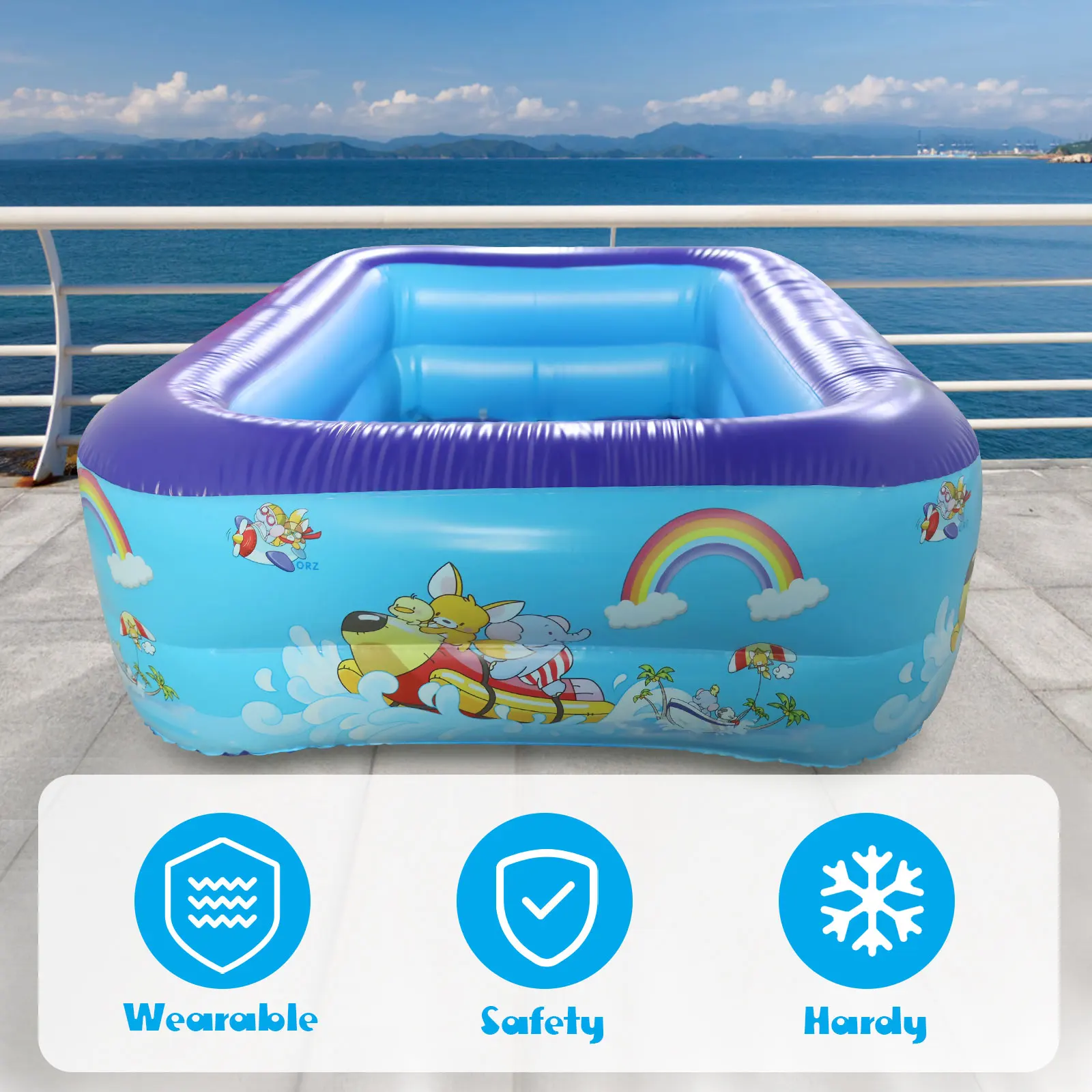 Children Inflatable Swimming Pool Large Family Summer Outdoor Play PVC Pool Kids 