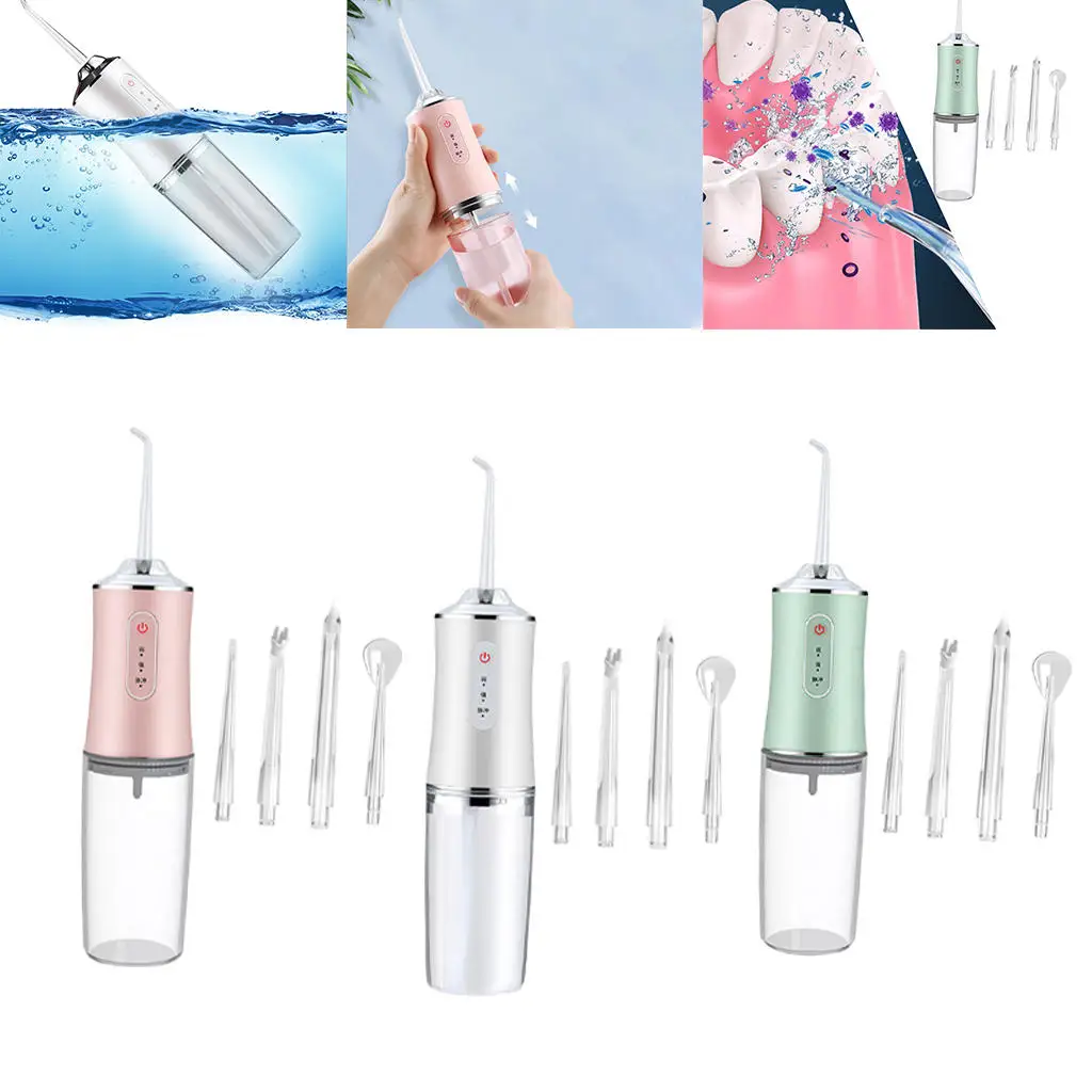 Water Flosser Oral Irrigator 230ml Teeth Cleaner Kit Tooth Scraper Tooth Stain Eraser Plaque Remover for Teeth