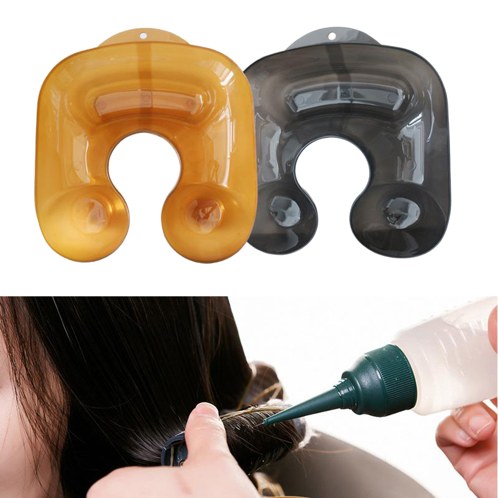 PVC Hair Washing Neck Tray Large Salon Perming Container Hair Styling Tools