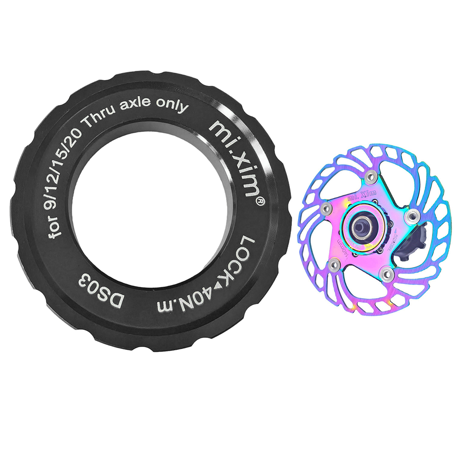 Bike Centerlock Disc Brake to 6 Bolt Lockring Barrel Shaft Lock Screw Cover Ring Adapter Shaft Stainless Steel