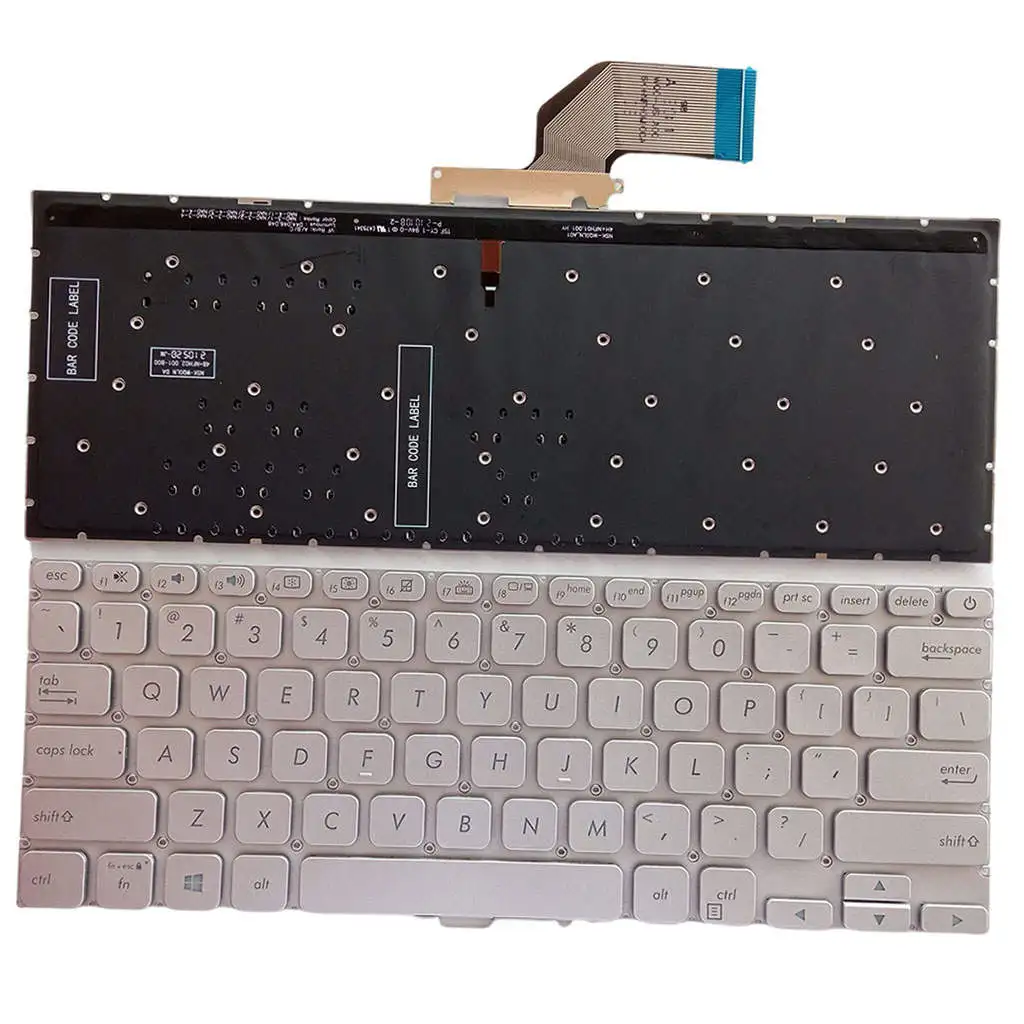 Laptop US Layout Keyboard Silver Replaces for ASUS S403F A403F x403F Durable Premium Easy Install No Frame