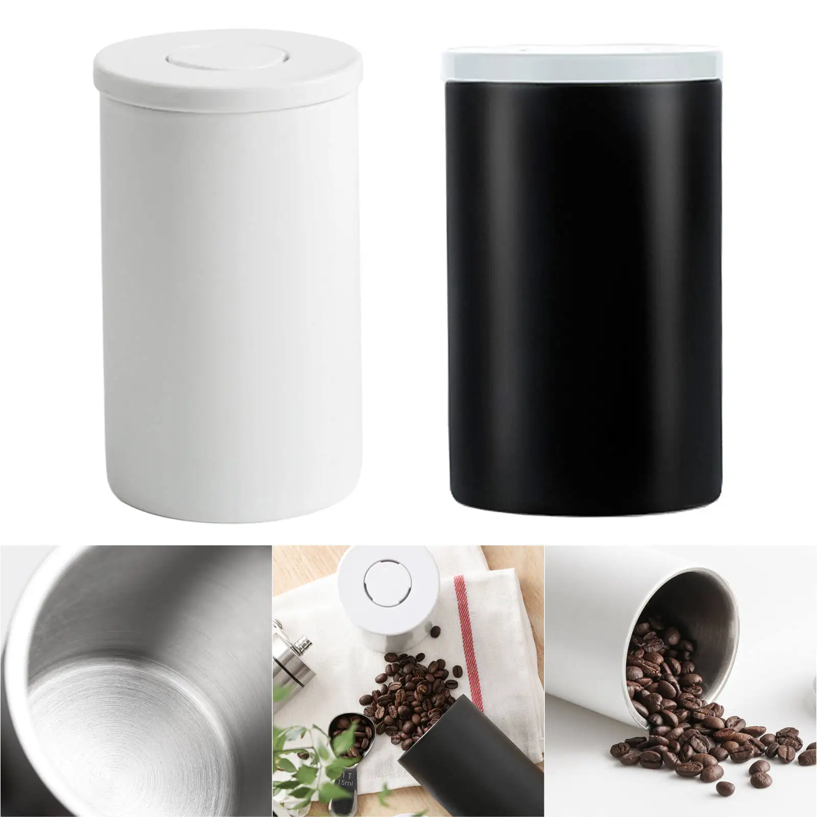 Sealed Coffee Canister with Vent Freshness Vacuum Coffee Container Storage Jar for Dried Fruits