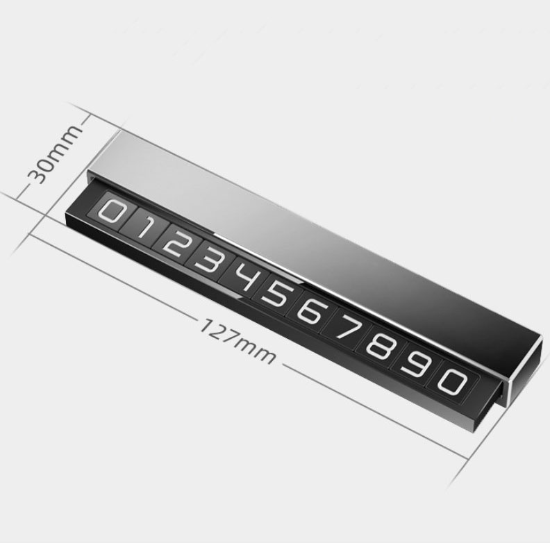 Car Temporary Parking Card Aluminum Alloy Luminous Magnetic Hide Mobile Phone Telephone Number Plate Card Auto Sticker Interior