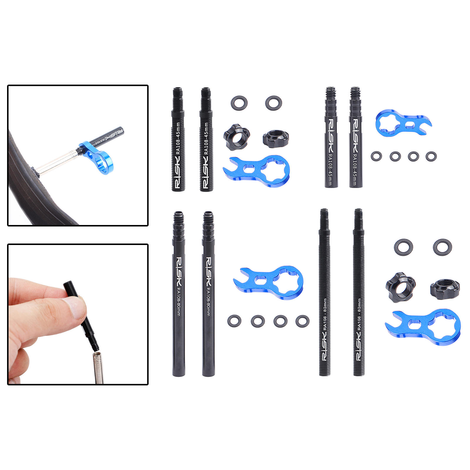 Bicycle Air Nozzle Bike Valve Bike Pump Valve Extender Valves Extension for Road Bike
