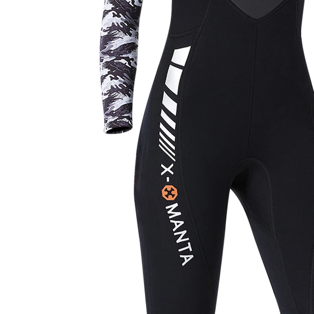 Womens Full Wetsuits Premium & Wear-resistant 3mm Neoprene Long Sleeve & Back Zip for Diving Snorkling Swimming
