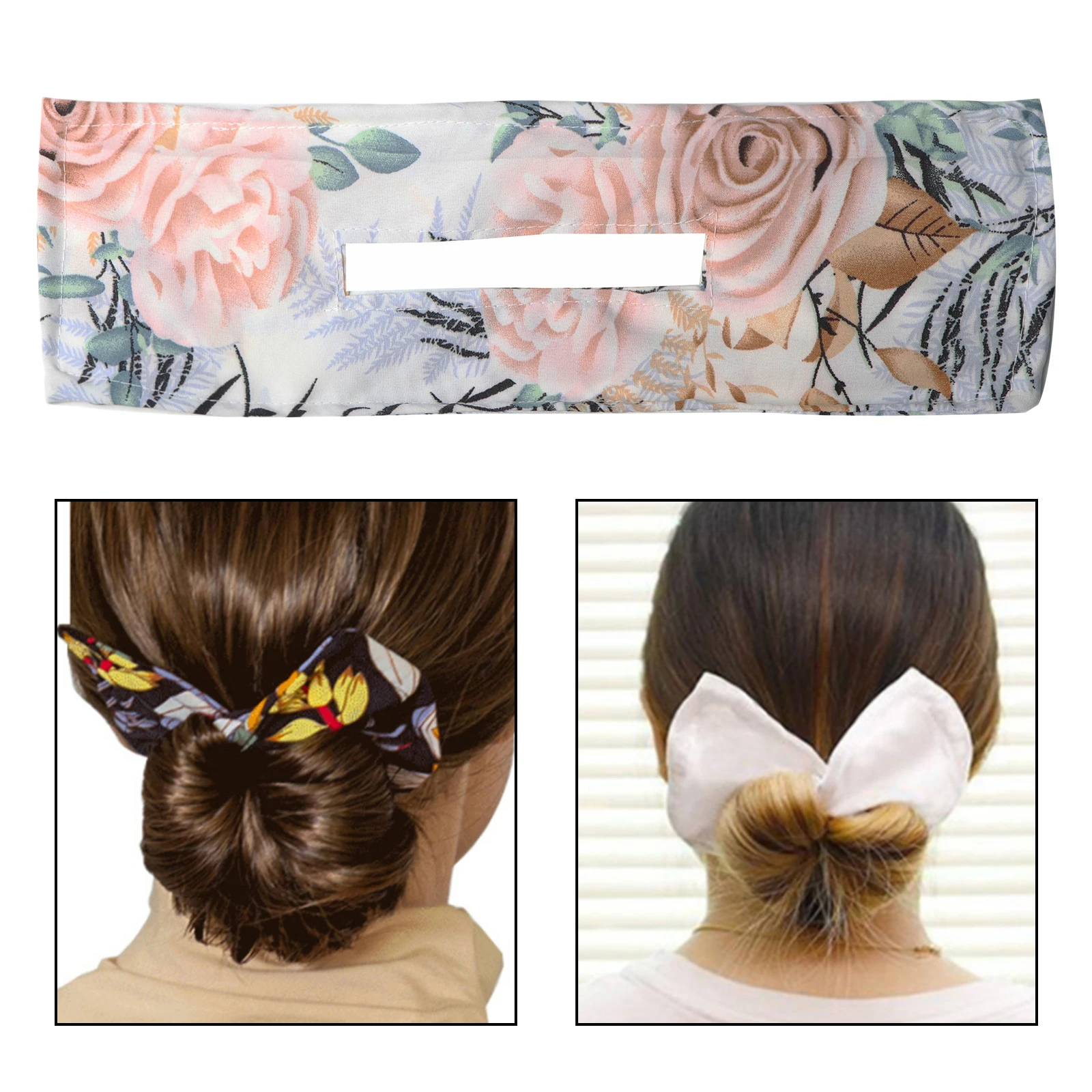 Women Deft Bun Classy Multicolor Cloth Hairstyle  Summer Knotted Clip hair bands Hair Braiding Kids Hair Bun Maker Easybun