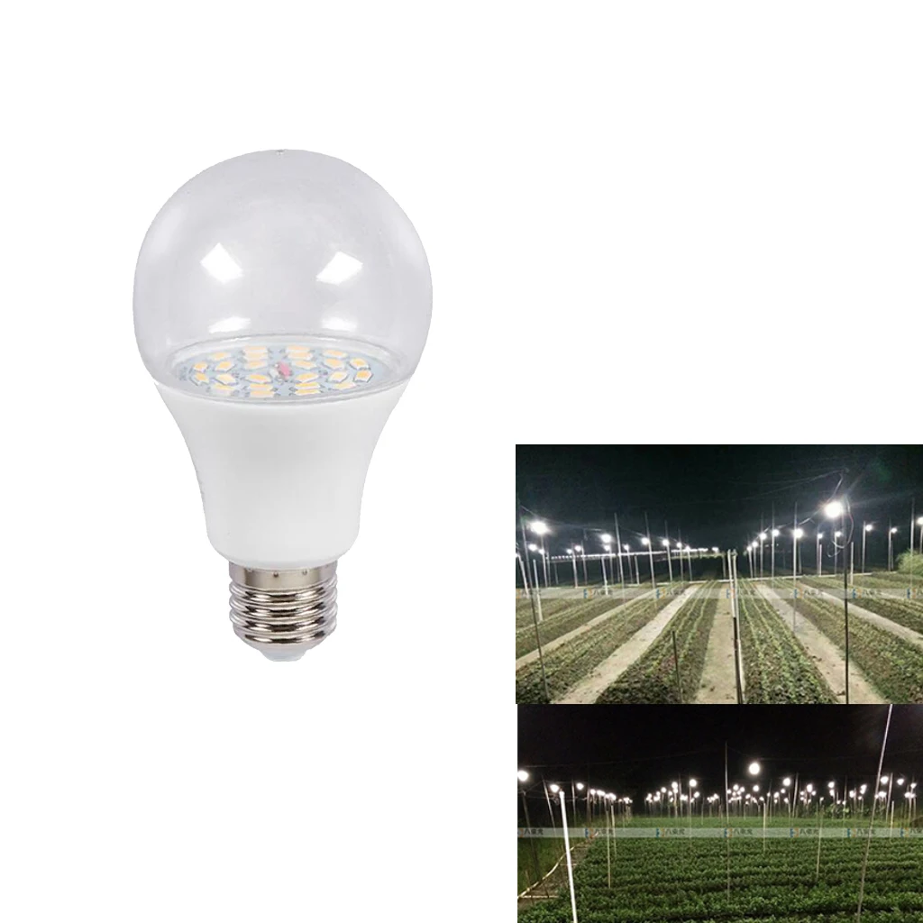 E27 7W LED Greenhouse Fruits Full Spectrum Plant Grow Light Bulb AC85V-265V