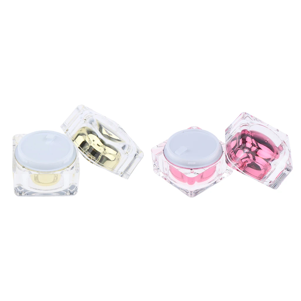 2 Colors 30g Cosmetic Empty Jar Pot Cream Lip Balm Diamond Shape Storage Container