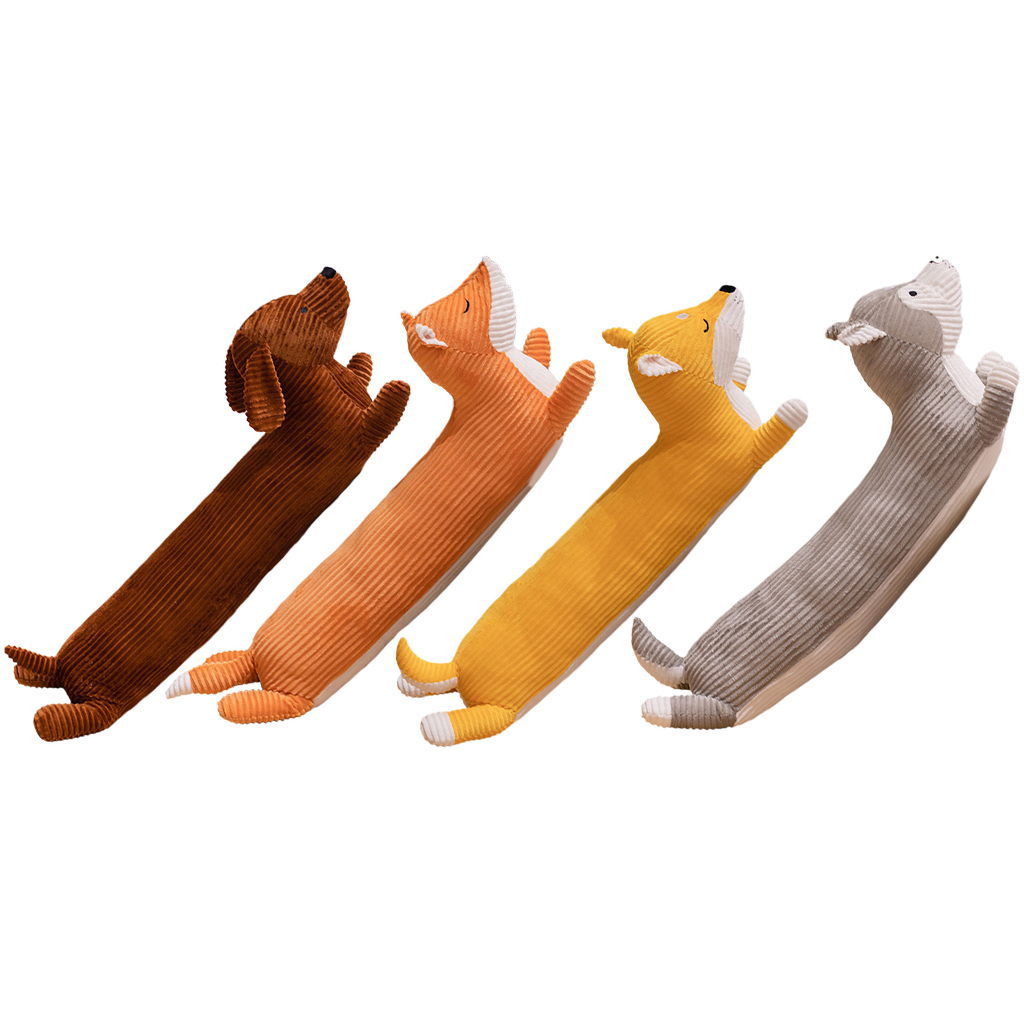 Cute Office Long Dachshund Plush Toys Stuffed Cartoon Animal Husky / Fox / Shiba Inu Doll Nap Pillow Sofa Cushion Girls Gifts