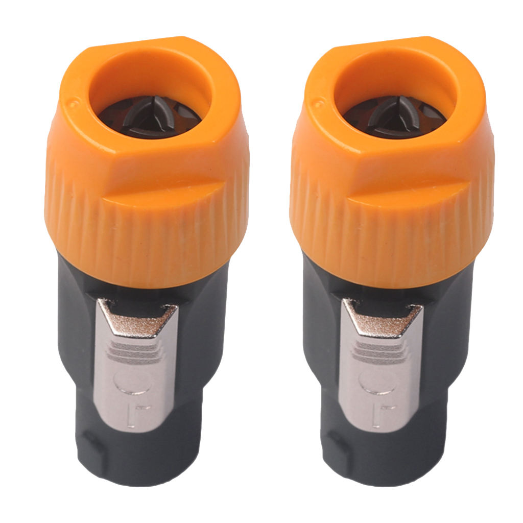 2pcs 4pins NL4FC Connector Plug Professional Audio Connector XLR Male Plug