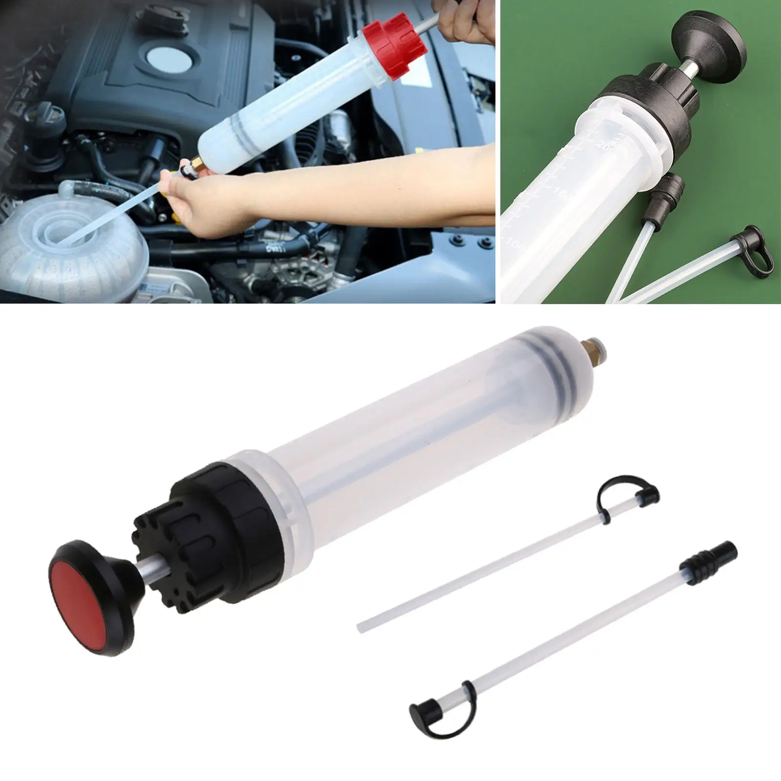 200cc Car Oil Fluid Extractor Filling Syringe Hand Pump Tool for ATV's Boats Farm Equipment