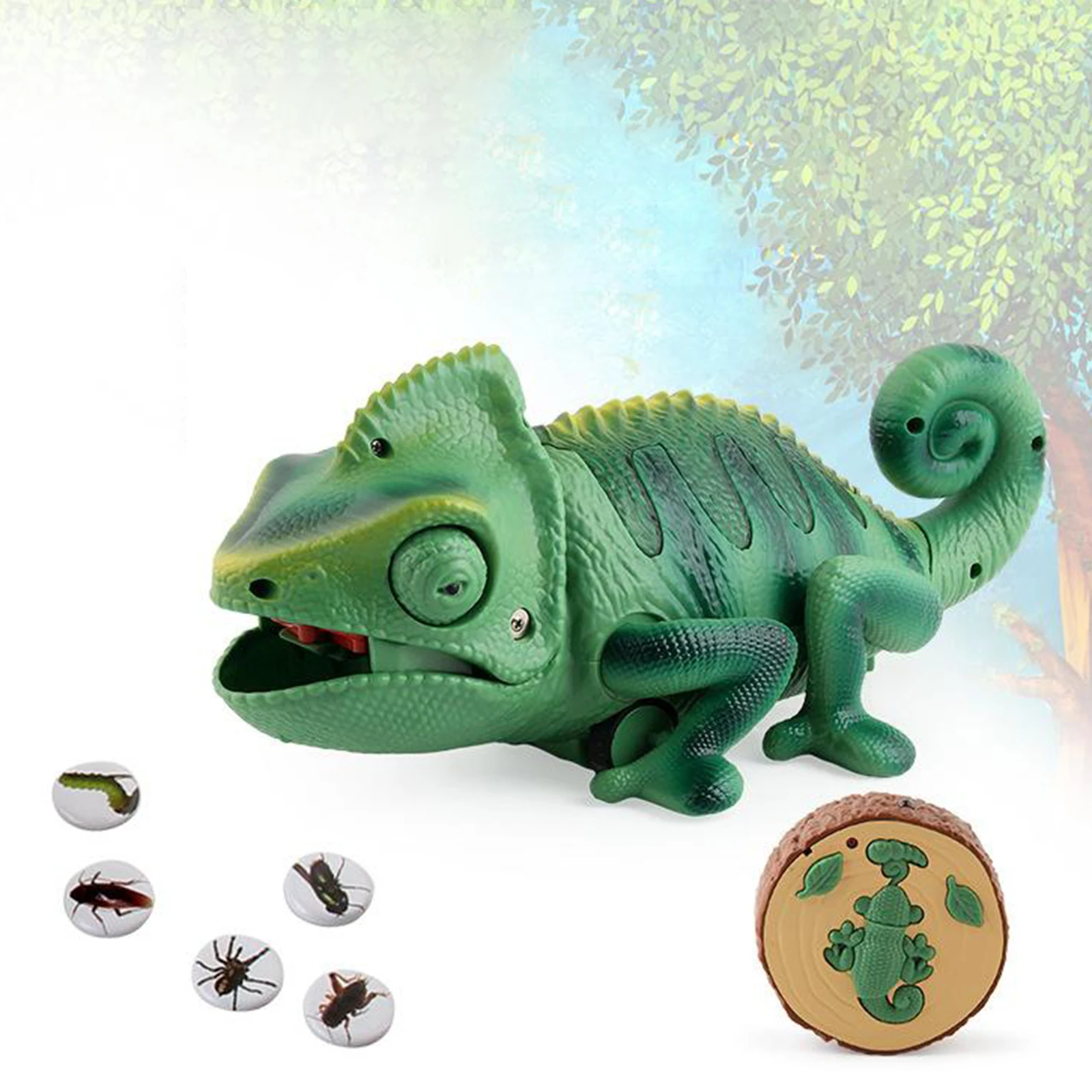 Remote Control Chameleon Toy with Multi Colored Led Lights, Durable Rc Toys for Children, Adorable Animals Toys for Kids