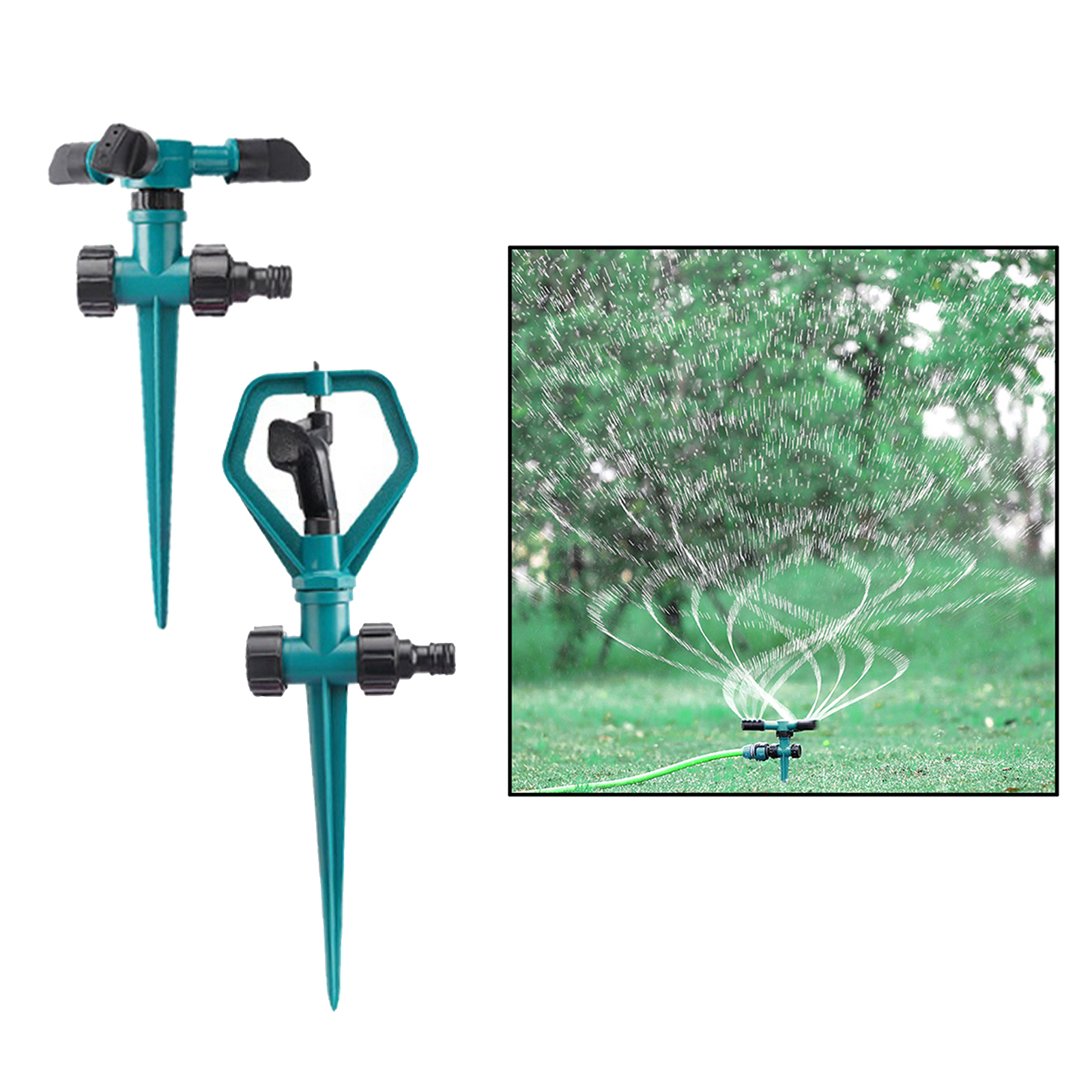 Garden Sprinkler Automatic Sprinklers 360 Degree Rotated Sprayer Covering Large Area Kids Play Fun