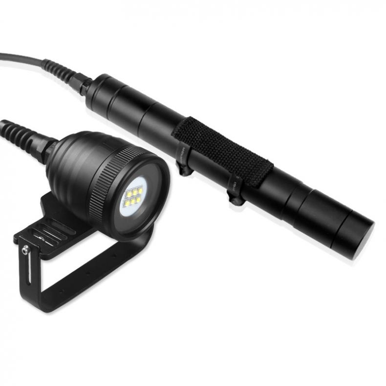 Modos de Mergulho 200m com 5 Impermeável Lumens Xm-l2 u2 Led Subaquático Lanterna Suporte Profissional Mergulho Div10w 4500 6x 18 prova d'água, 4500 lúmens, acessório para mergulho até 200 metros, 5 modos