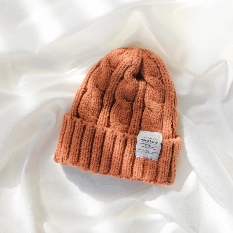 baggy beanie New Winter Beanie Hat for Women Knit Cap Fashion Warm Couple Cap Lady Thread Knitted Beanie Chapeau Female Bonnet шляпа женская woolen cap for men