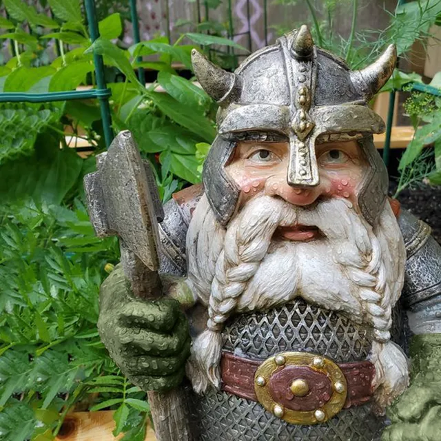 Resin Gnome Statue Crafts Display Mold Simulation Viking Victor