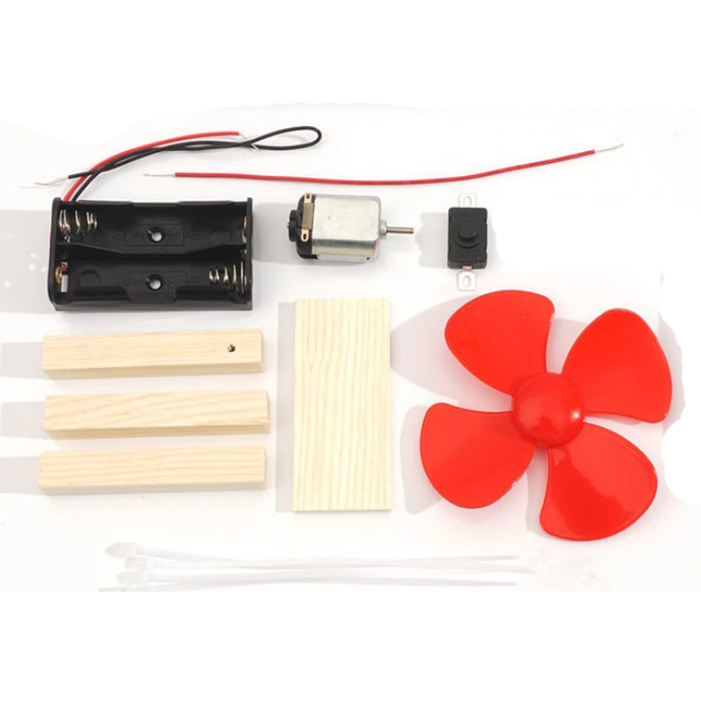 Kids 4  Wind Generator Fan Motor Model, Smart Toy Physics Assemble Kit, DC Generator Windmill, 6-14 Years Fitment