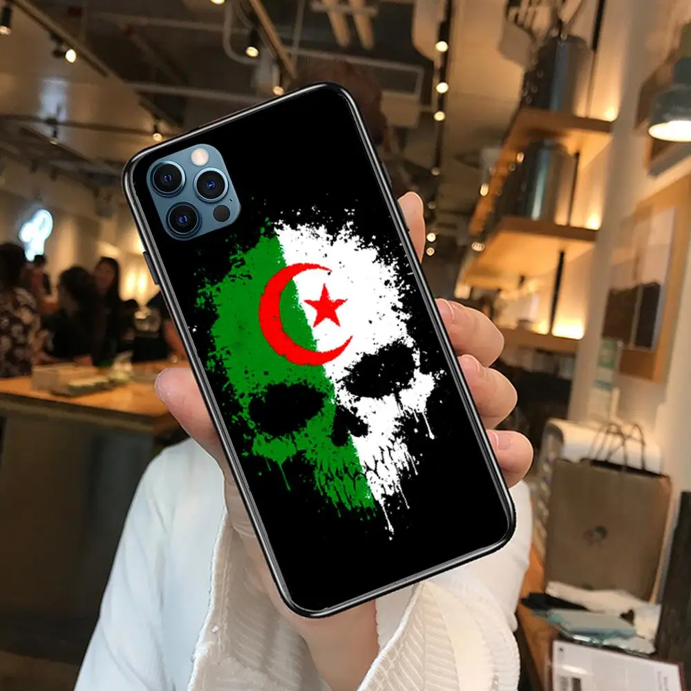 iphone 12 mini  case Algeria Flag Phone Cases For iphone 12 Pro Max case 11Pro Max 8PLUS 7PLUS 6S iphone XR X XS  mini mobile cell funda case iphone mini 12