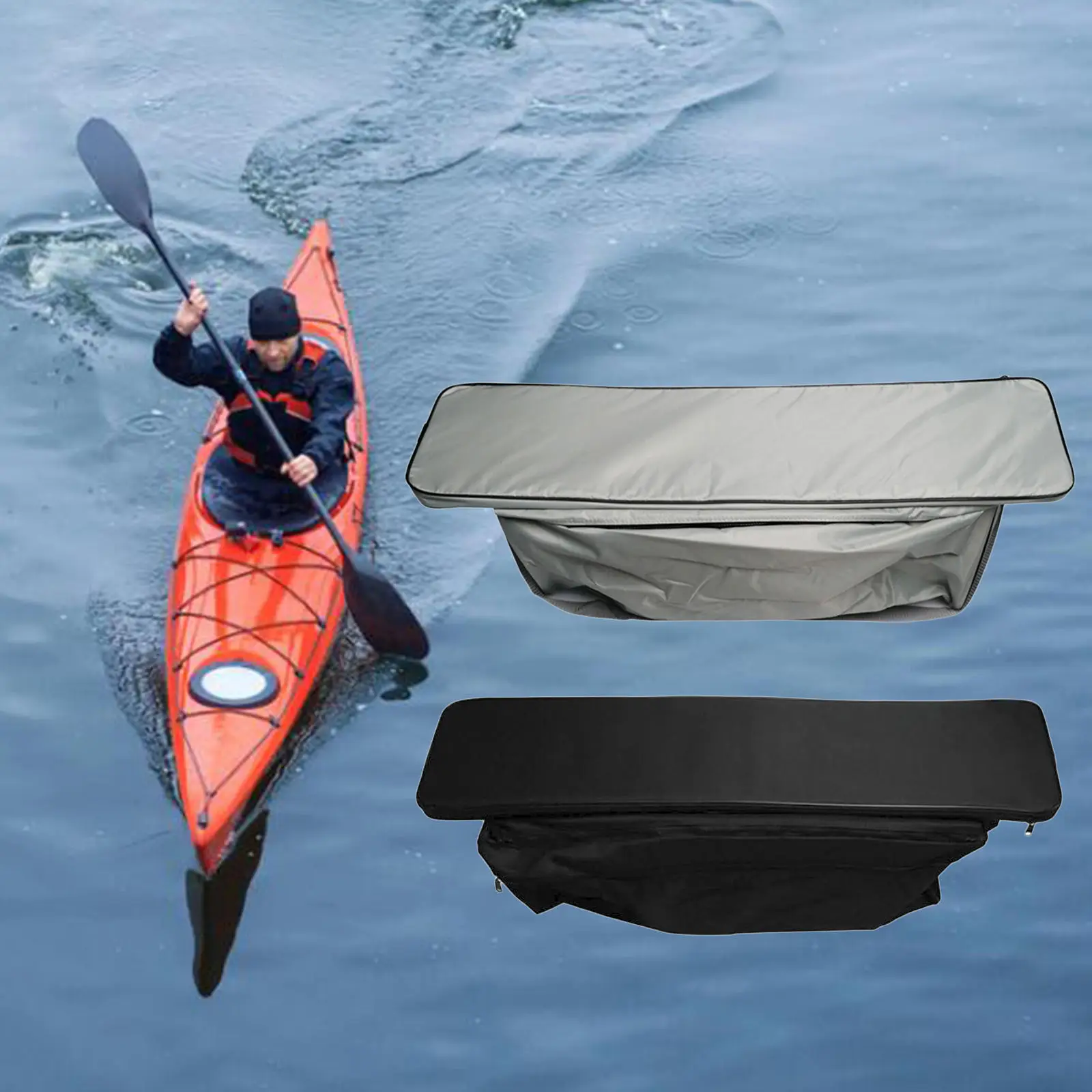 Portable Canvas Kayak Storage Bag Large Capacity Travel Seat Bag Organizer Accessories