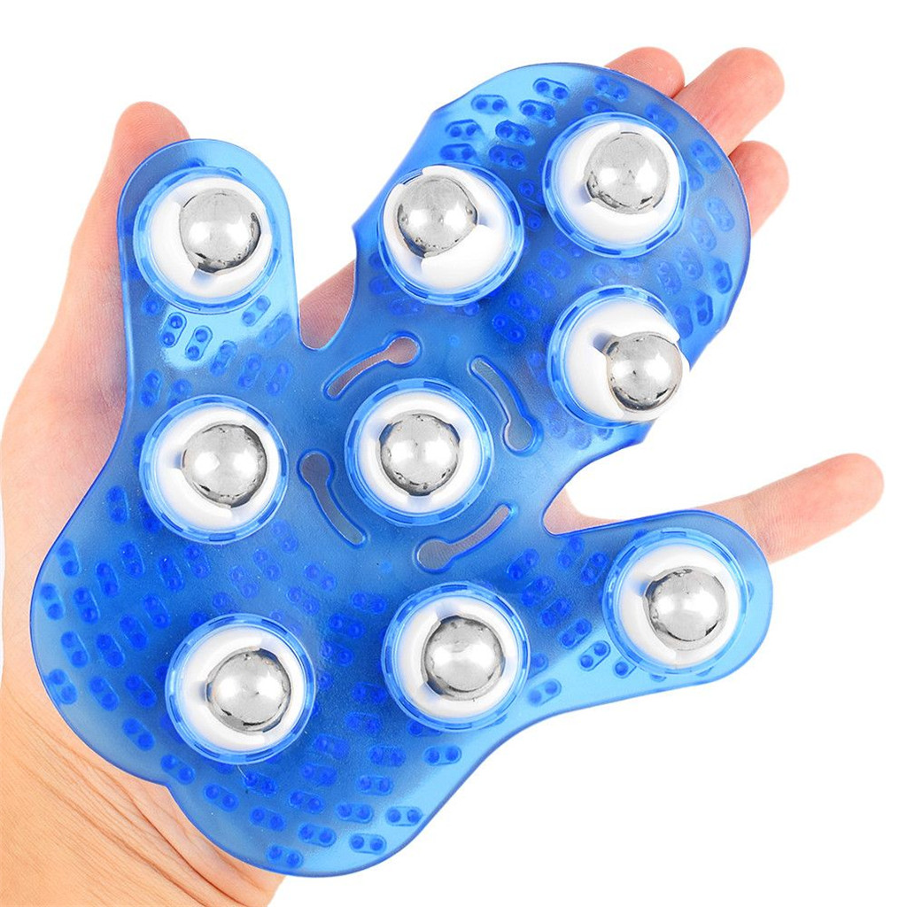 Palm Glove Hand 9 Balls Body Massage Tension Reduction Bathroom Accessories