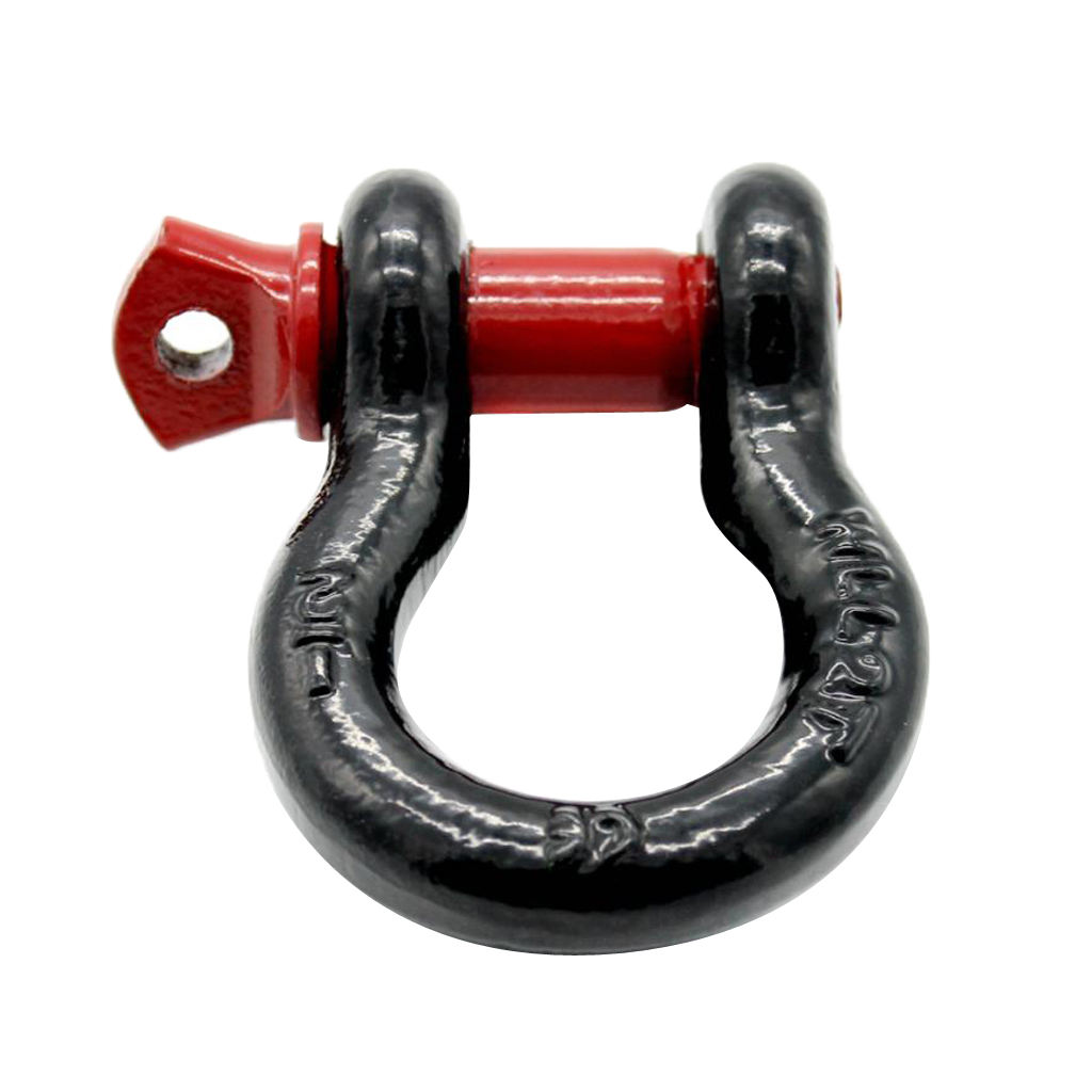 Car Tow Hook 2 Ton Univerial Car Tow Trailer Hook D-Rings Bow Shackle Red Black For ATV Quad Auto Truck Trailer RV Camper Etc
