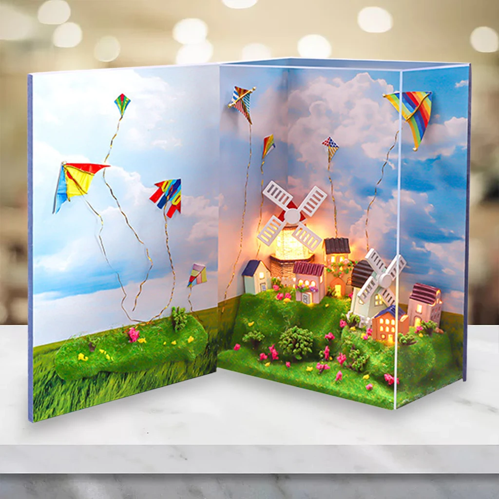 DIY Wooden Dollhouse Kit Creative Landscape Scenery Dollhouse Creative Room