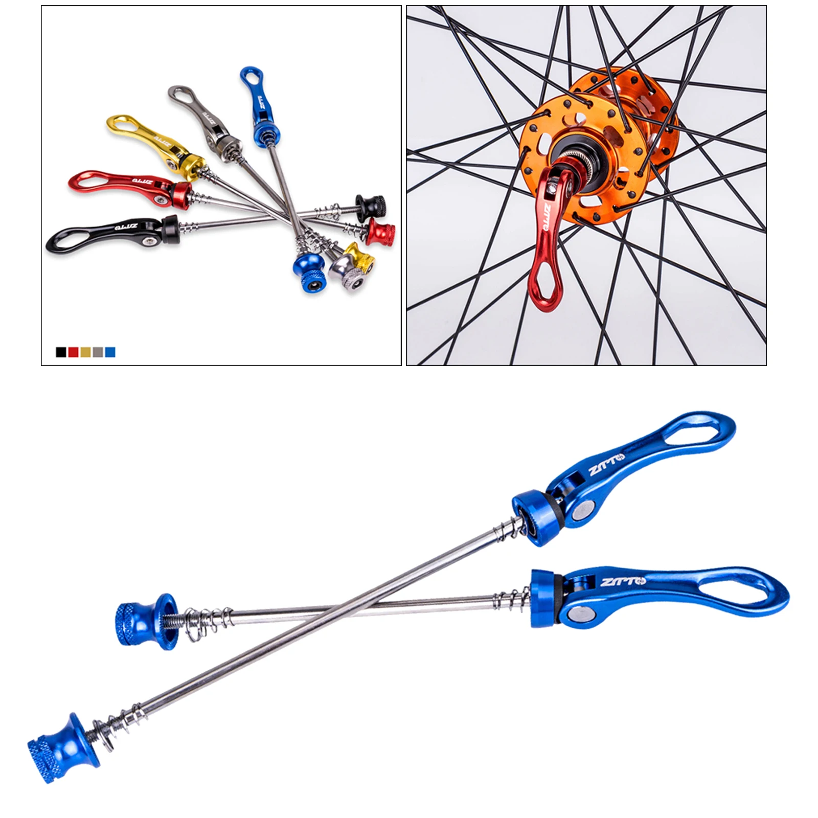 1 Pair Bicycle Wheel Hub Skewers Quick Release Multi-color High Quality Mountain Bicycle Road Bike Bicycle Part